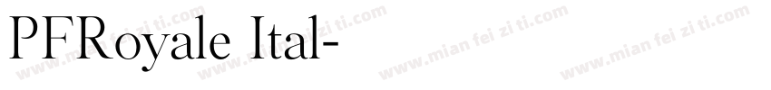 PFRoyale Ital字体转换